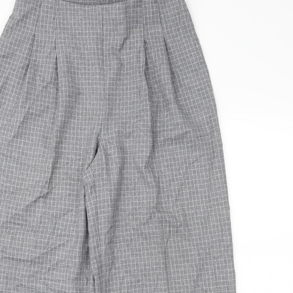 Atmosphere Womens Grey Check  Cropped Trousers Size 14 L23 in