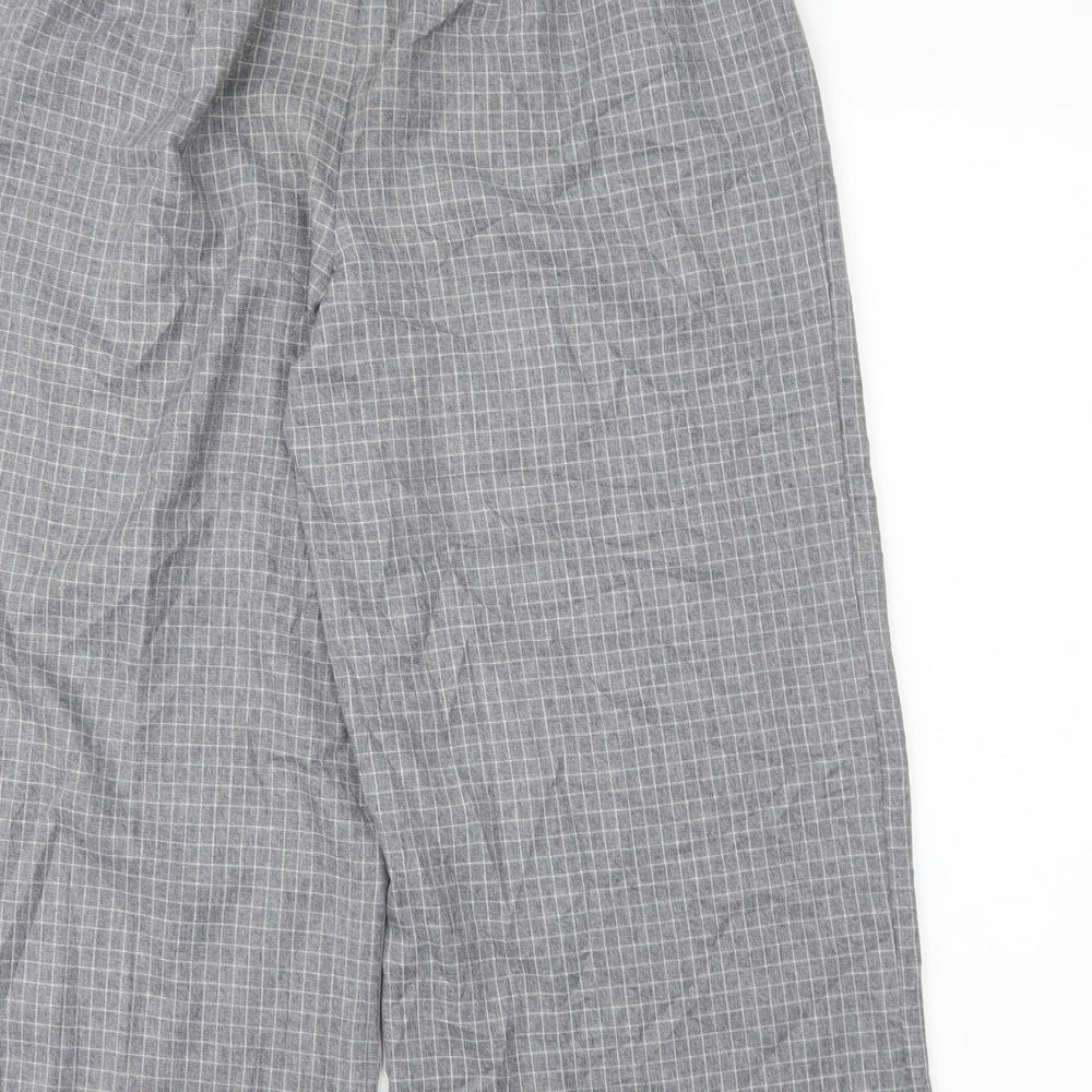 Atmosphere Womens Grey Check  Cropped Trousers Size 14 L23 in