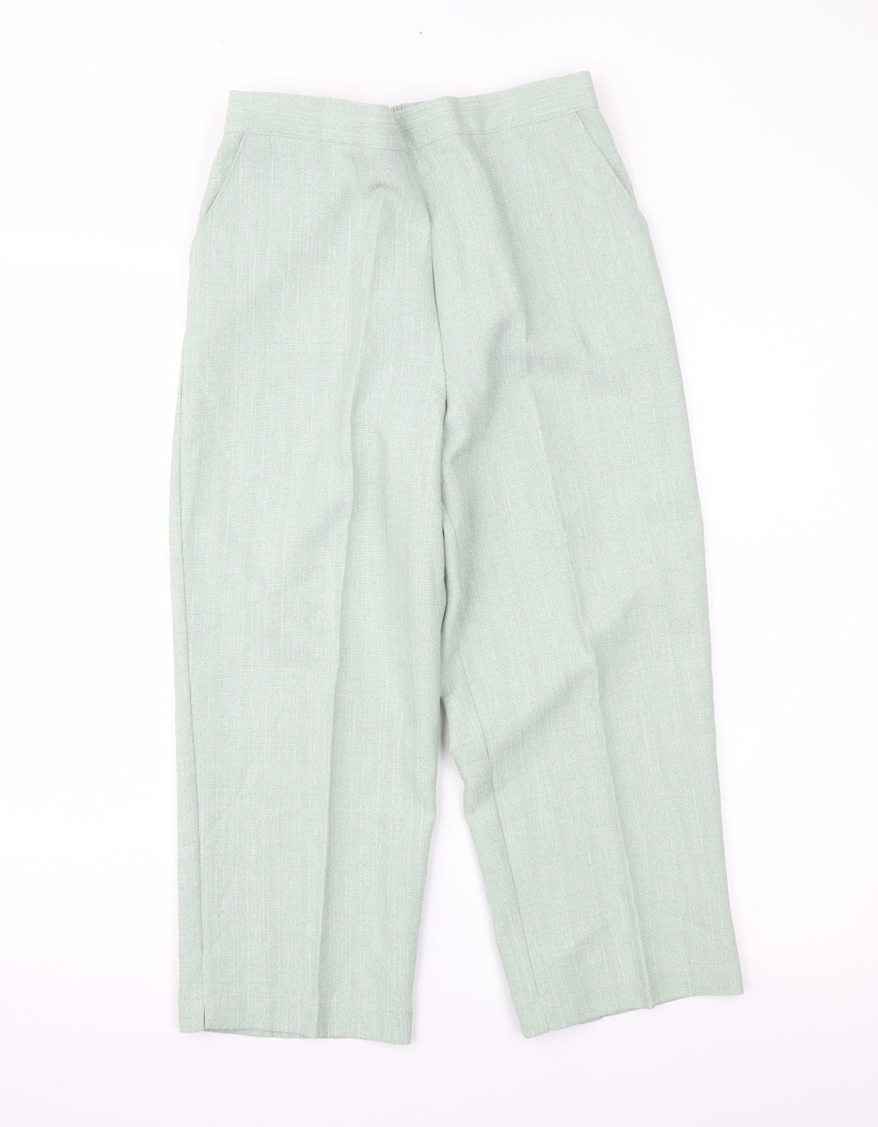 Classic Image Womens Green   Cropped Trousers Size 12 L20 in