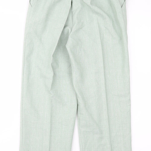 Classic Image Womens Green   Cropped Trousers Size 12 L20 in