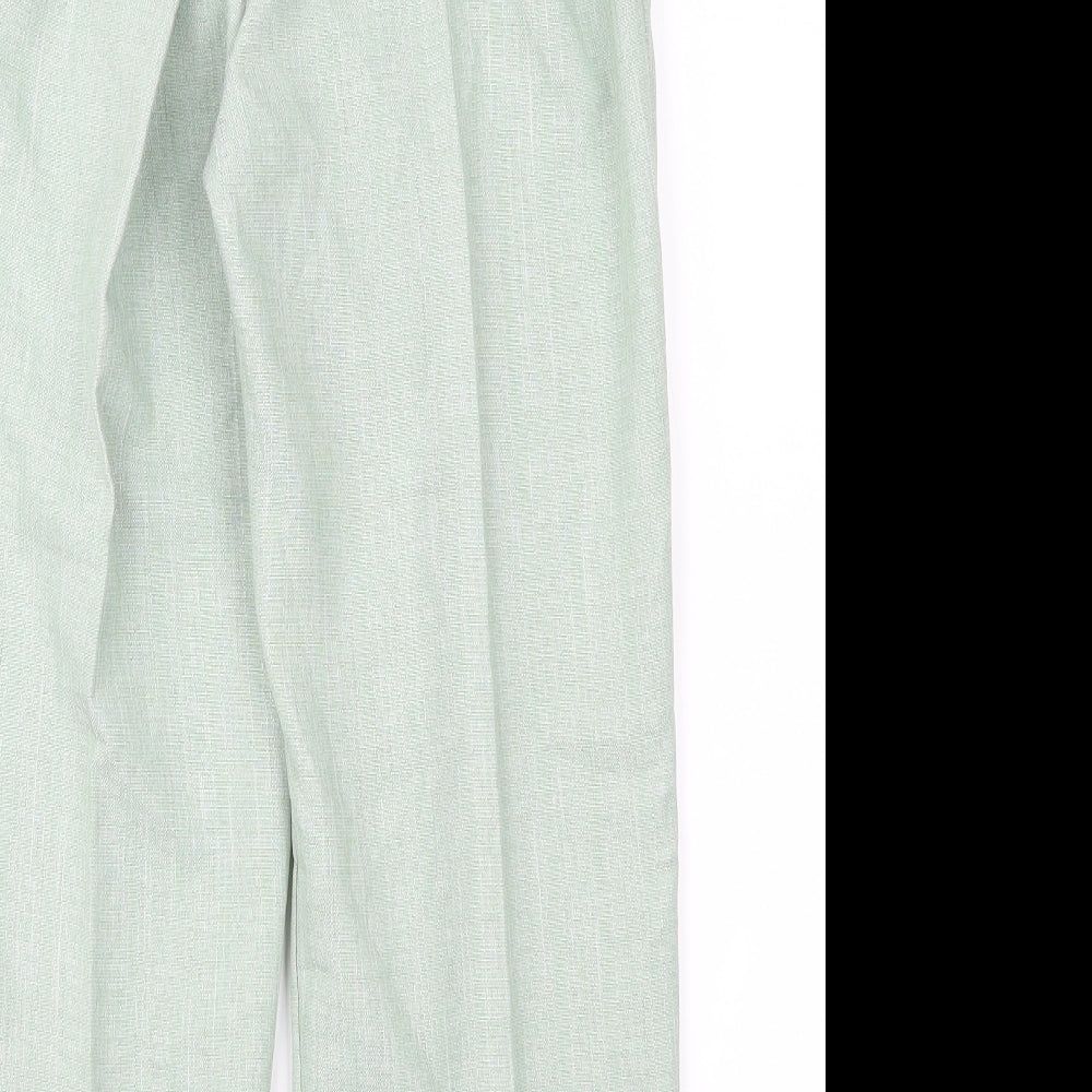 Classic Image Womens Green   Cropped Trousers Size 12 L20 in