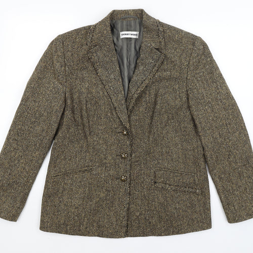 Gerry Weber Womens Brown   Jacket Blazer Size 16