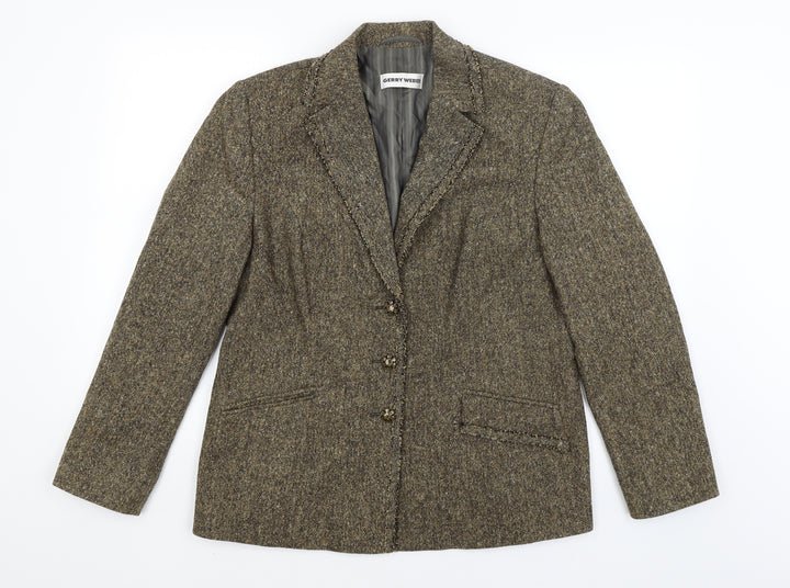 Gerry Weber Womens Brown Jacket Blazer Size 16