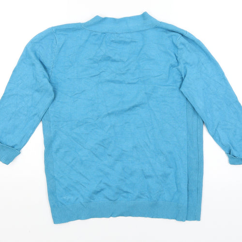 M&Co Womens Blue   Wrap Jumper Size 12