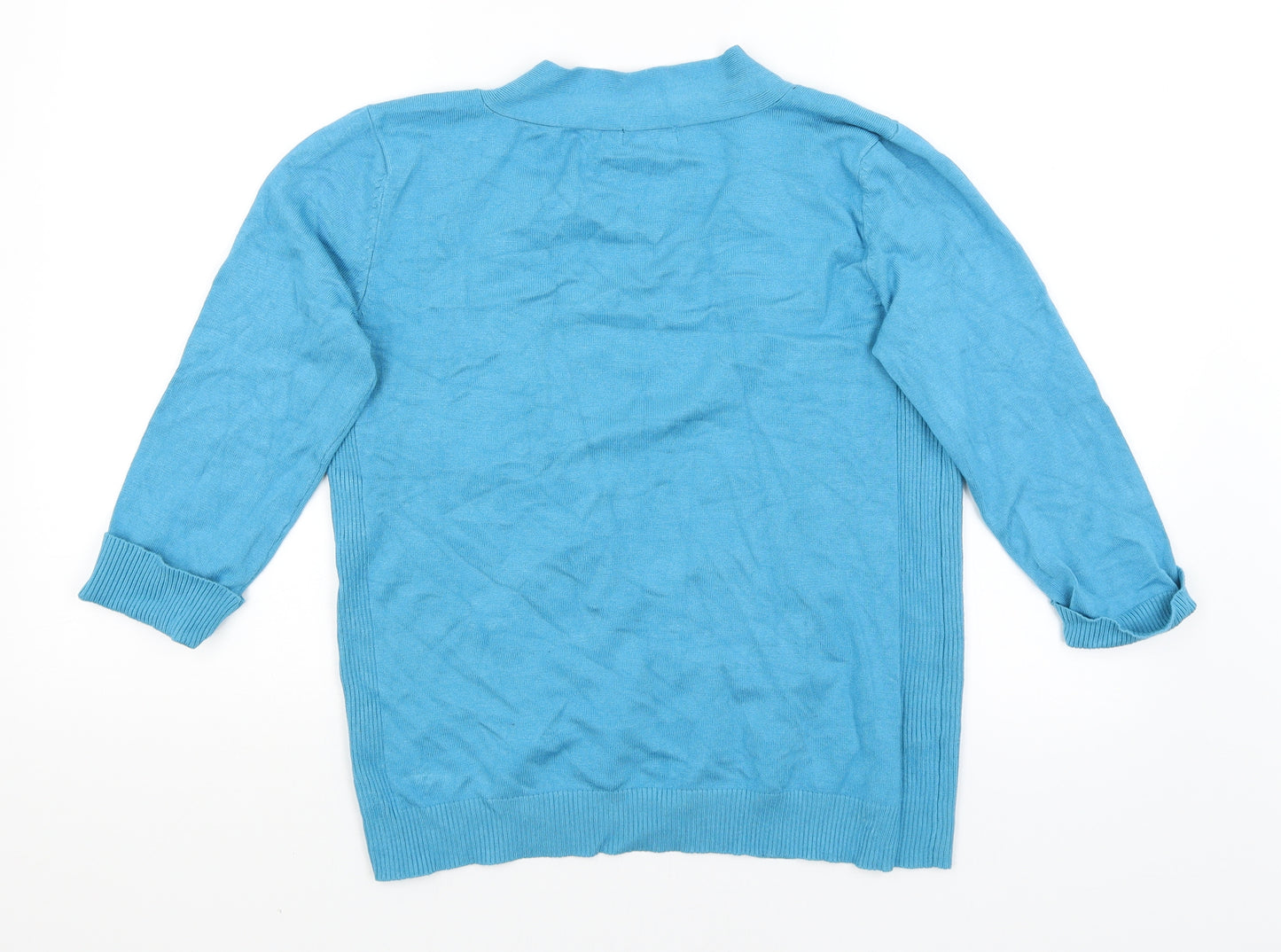 M&Co Womens Blue   Wrap Jumper Size 12