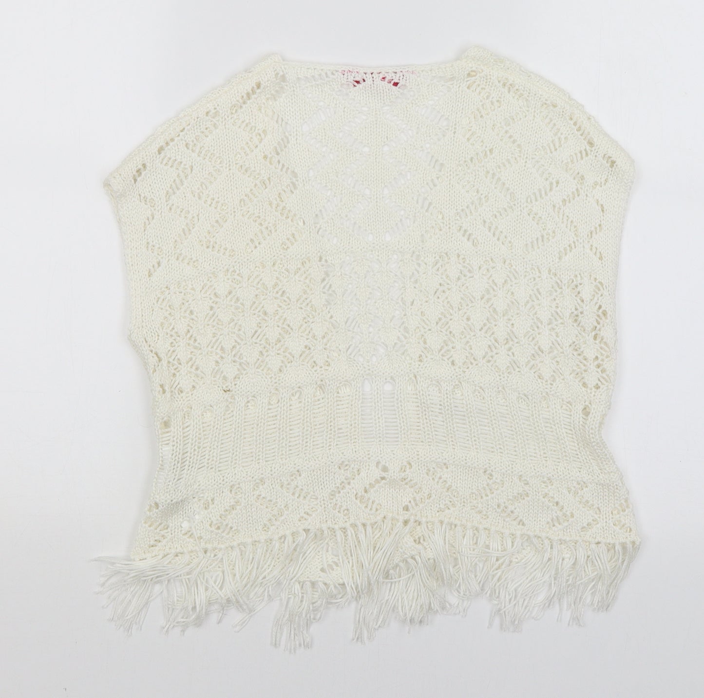 YD Girls White   Wrap Jumper Size 7-8 Years