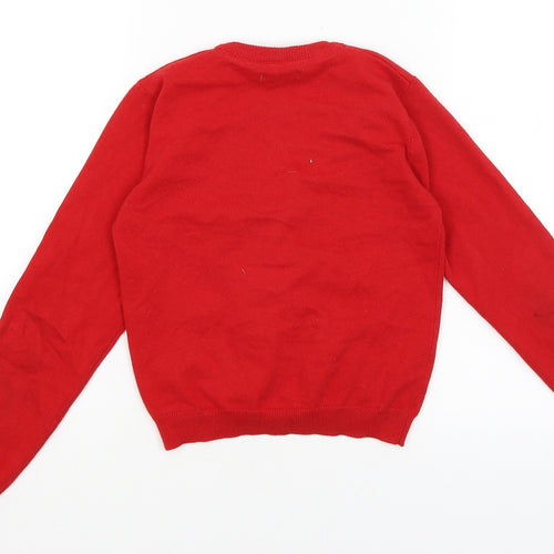 Rebel Girls Red   Cardigan Jumper Size 5-6 Years