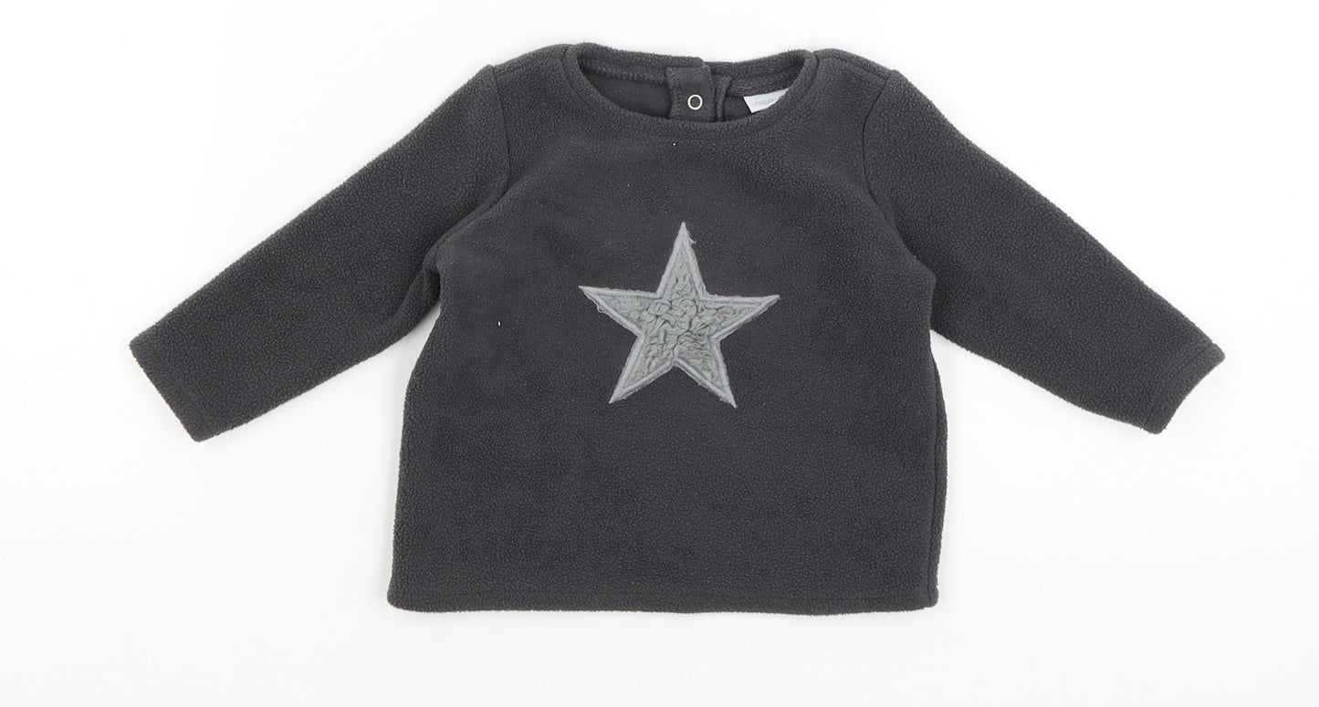 Next Baby Baby Grey   Basic T-Shirt Size 3-6 Months  - Star