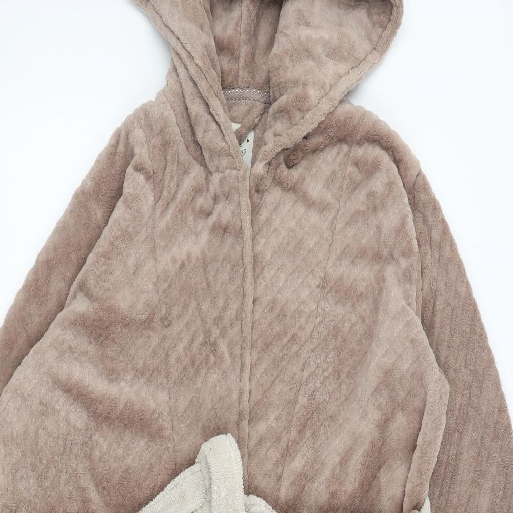 Love to Lounge Womens Brown Solid  Kimono Robe Size 8