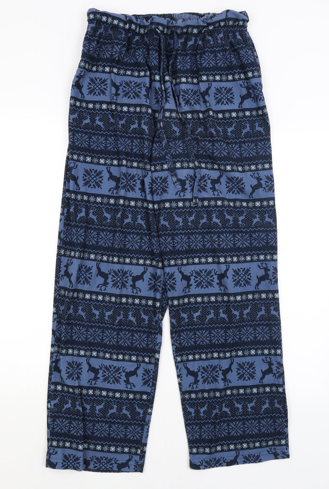 TU Mens Blue Solid   Pyjama Pants Size M  - Christmas