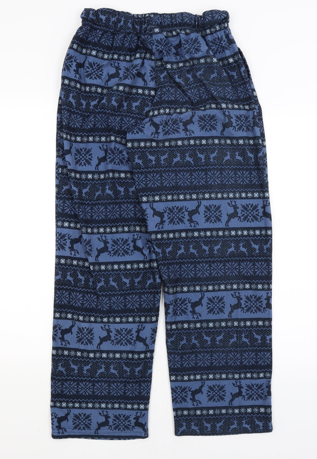 TU Mens Blue Solid   Pyjama Pants Size M  - Christmas