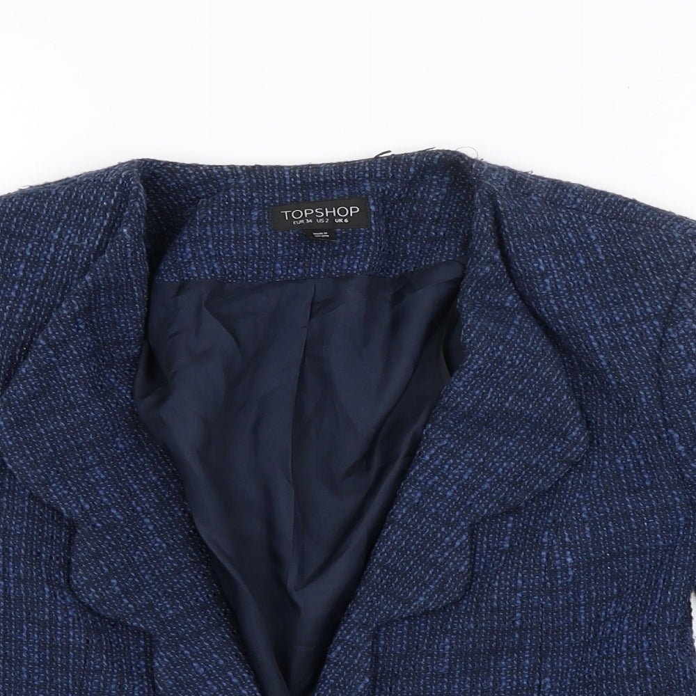 Topshop Womens Blue   Jacket Blazer Size 6