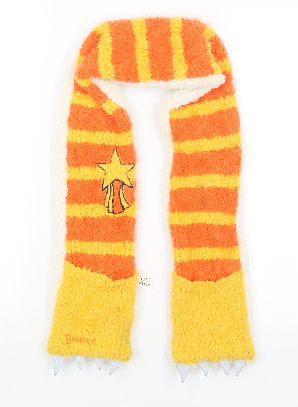 Fat Face Boys Orange Striped  Scarf  One Size