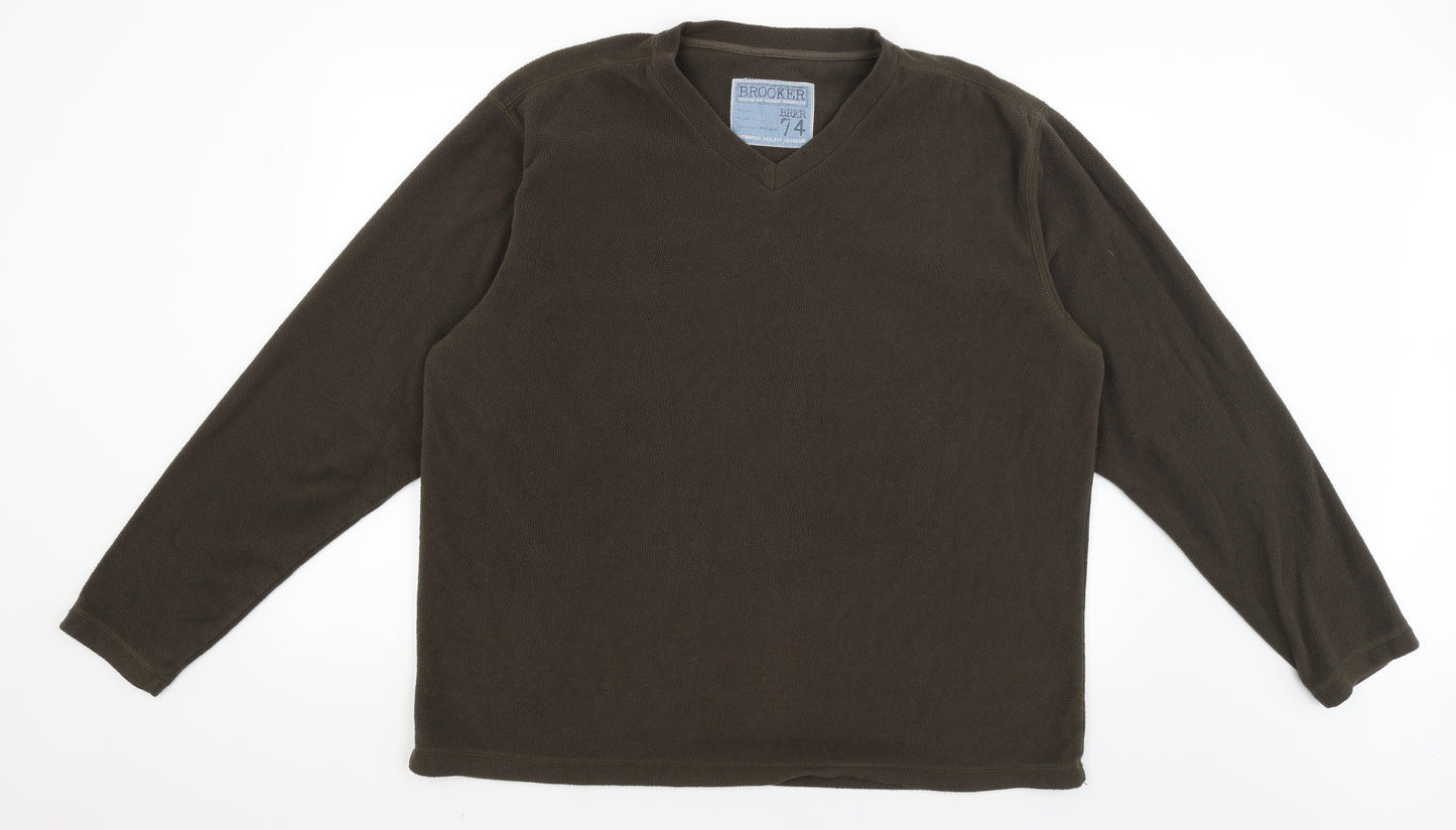 Brooker Mens Brown   Pullover Jumper Size 2XL