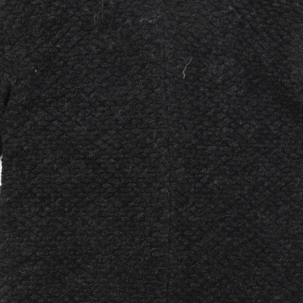 Mango Kids Girls Black   Overcoat Coat Size 11-12 Years