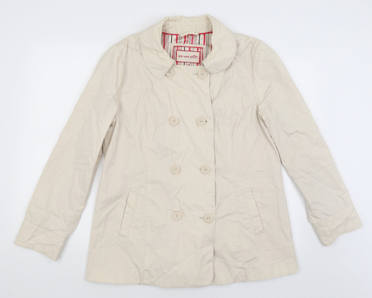 Per Una Womens Ivory   Jacket Coat Size 16