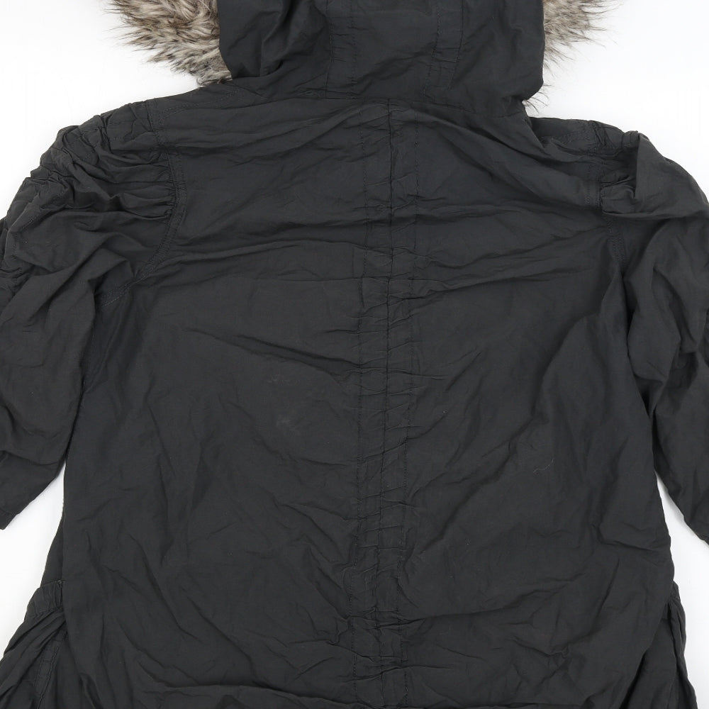 River Island Womens Black   Overcoat Coat Size 6