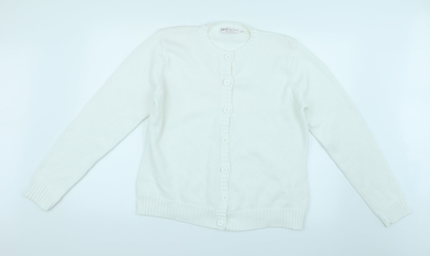 EWM Womens White   Cardigan Jumper Size L