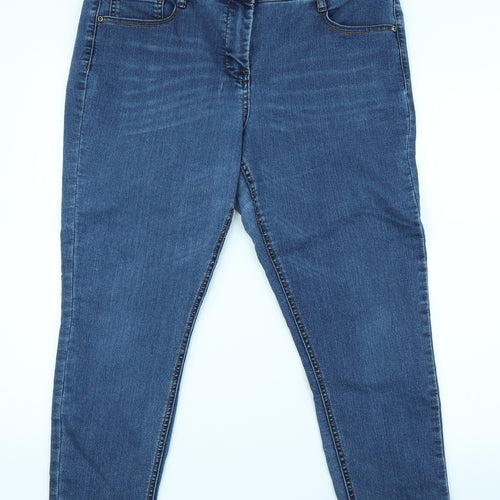 RJR.John Rocha Womens Blue  Denim Skinny Jeans Size 16 L27 in