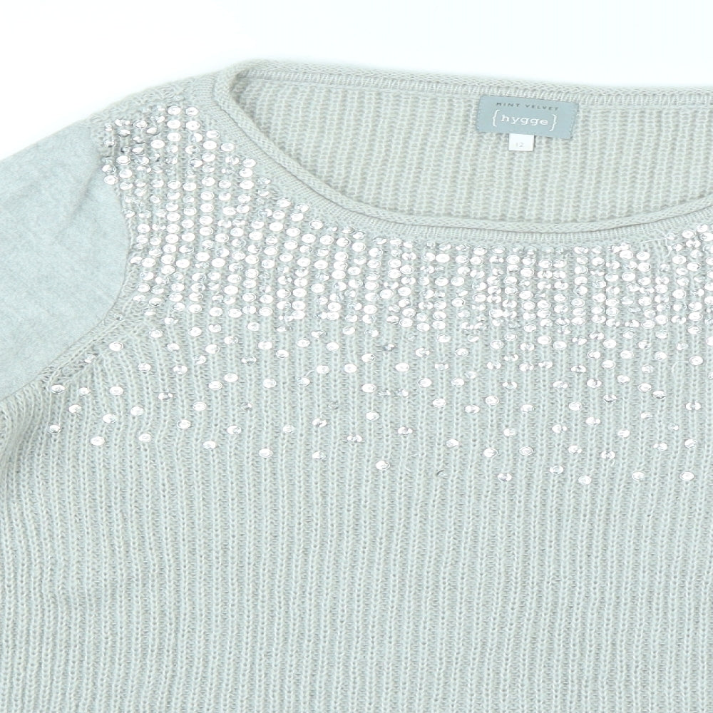 Mint Velvet Womens Grey   Pullover Jumper Size 12