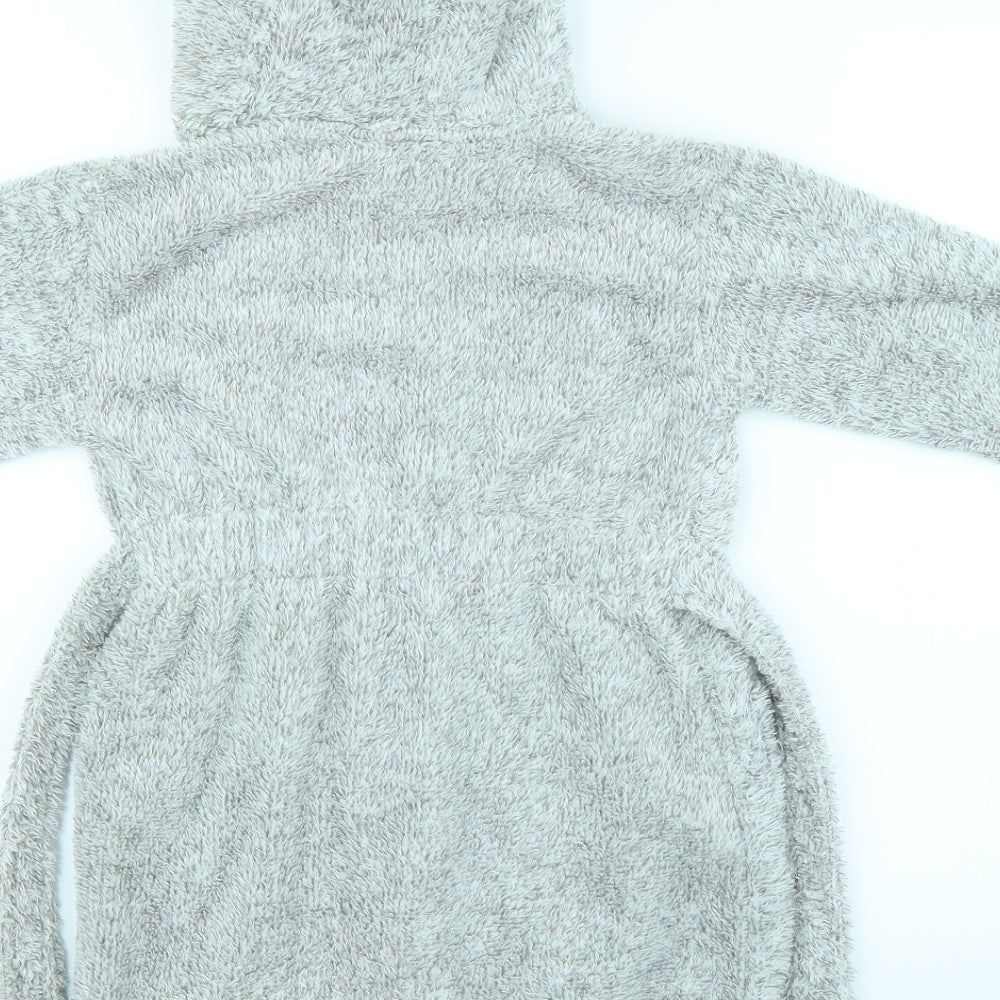 F&F Girls Grey Solid   Robe Size 3-4 Years