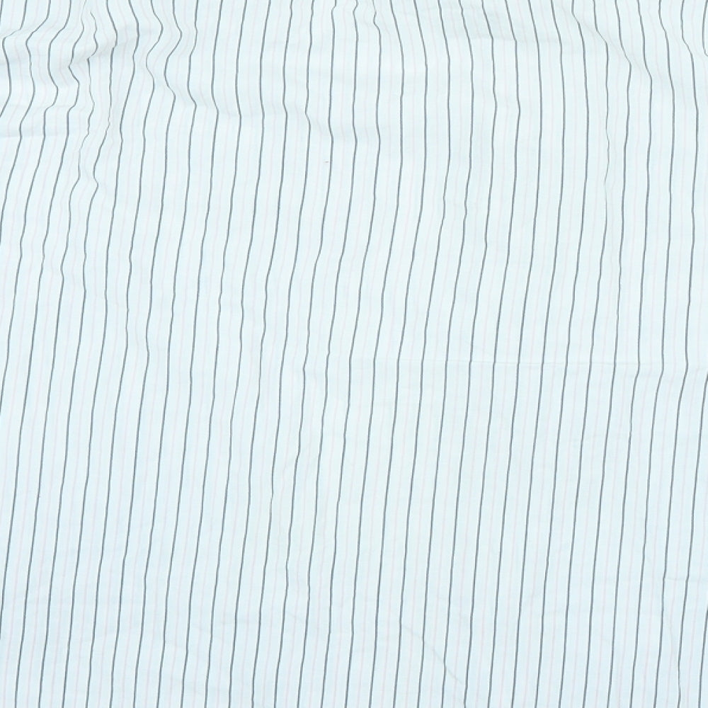 Piscador Mens White Striped   Dress Shirt Size 44
