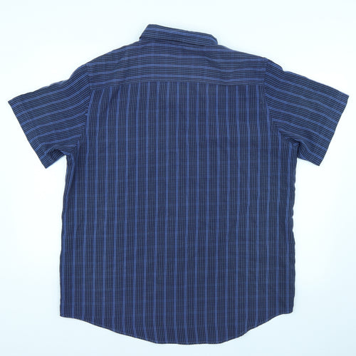F&F Mens Blue Striped   Button-Up Size L