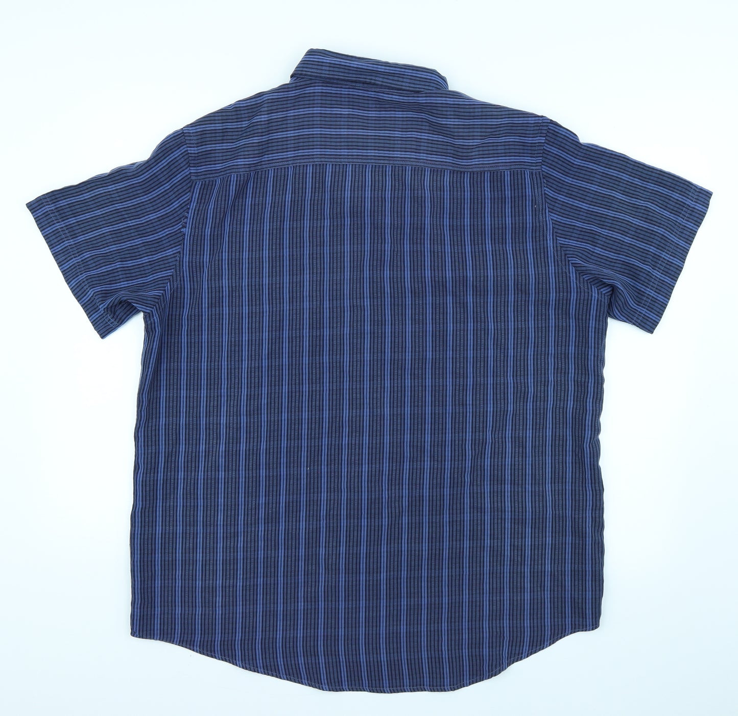 F&F Mens Blue Striped   Button-Up Size L