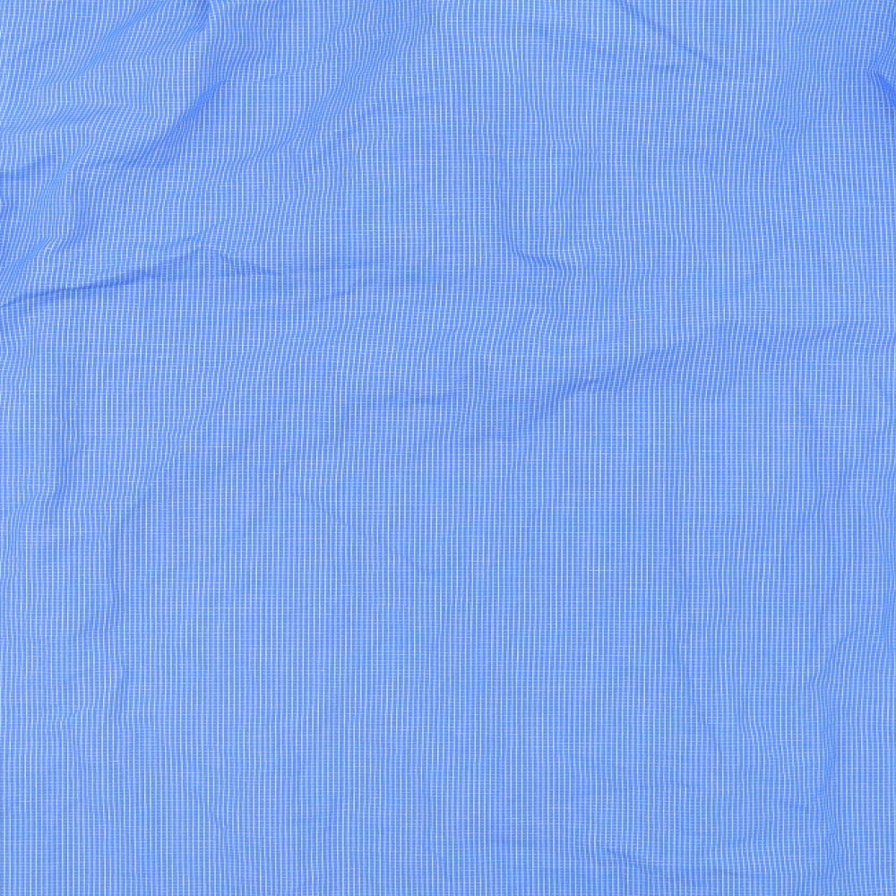 Marks and Spencer Mens Blue Check   Dress Shirt Size 42