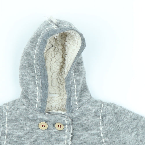 NEXT Baby Grey   Basic Coat Coatigan Size 0-3 Months