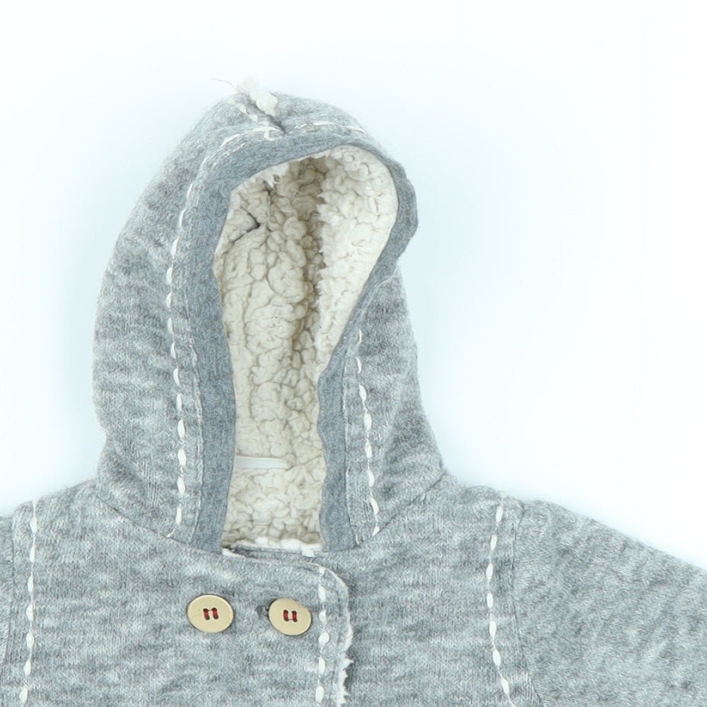 NEXT Baby Grey   Basic Coat Coatigan Size 0-3 Months