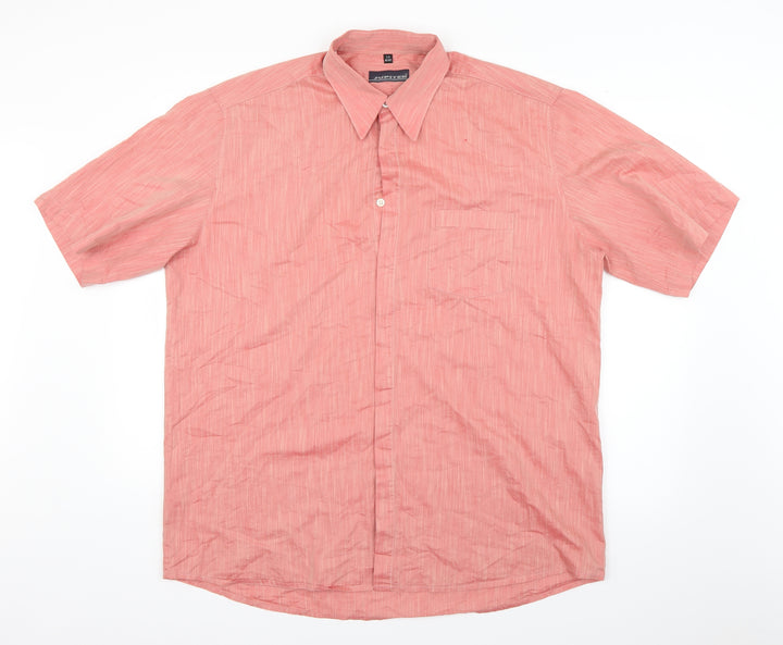 Jupiter Mens Red    Button-Up Size L