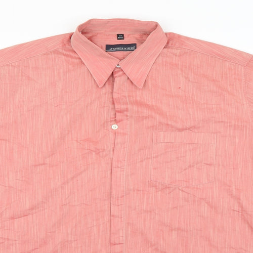 Jupiter Mens Red    Button-Up Size L