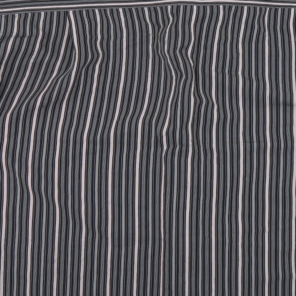 Oscar Mens Black Pinstripe   Dress Shirt Size 42