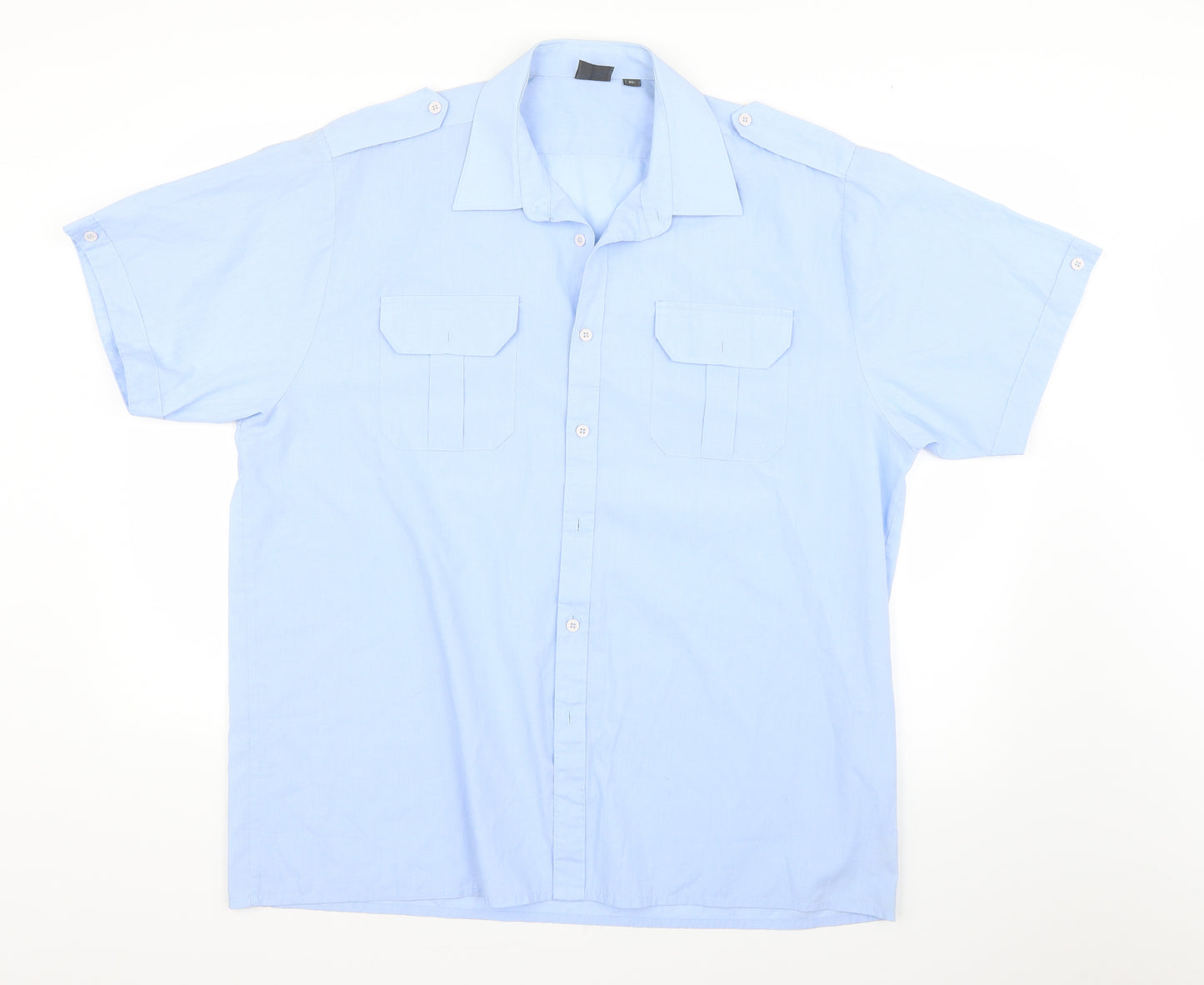 man at ease Mens Blue    Button-Up Size XL