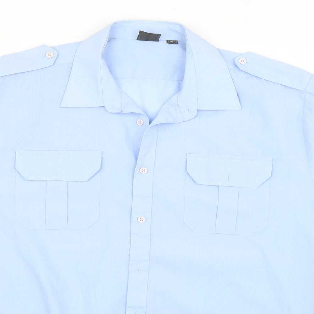 man at ease Mens Blue    Button-Up Size XL