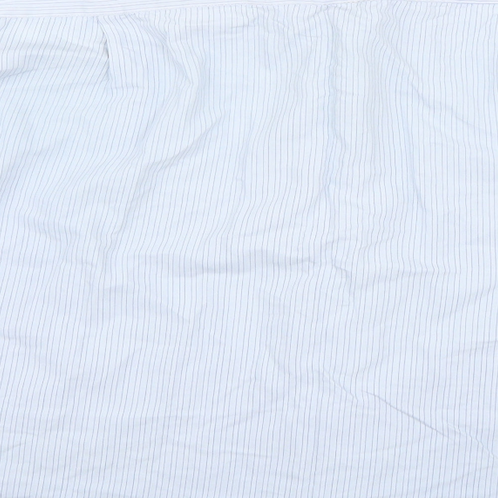 Oscar Mens Blue Pinstripe   Dress Shirt Size 42