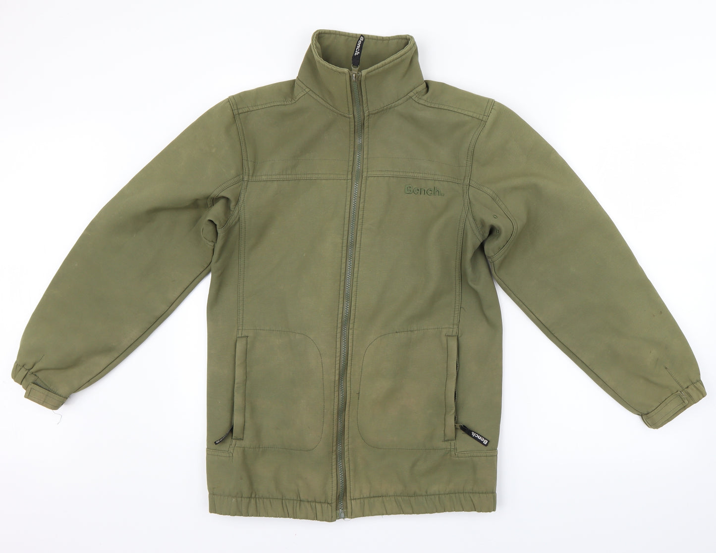 Bench Boys Green   Overcoat Coat Size 13-14 Years