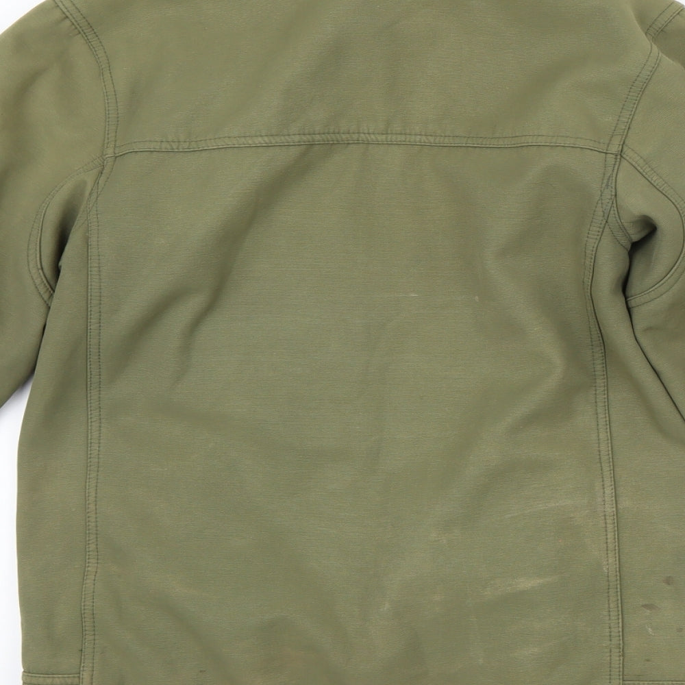 Bench Boys Green   Overcoat Coat Size 13-14 Years