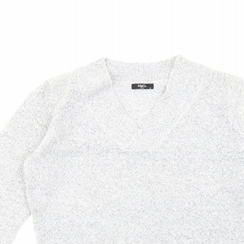 M&Co Womens Grey   Pullover Jumper Size S