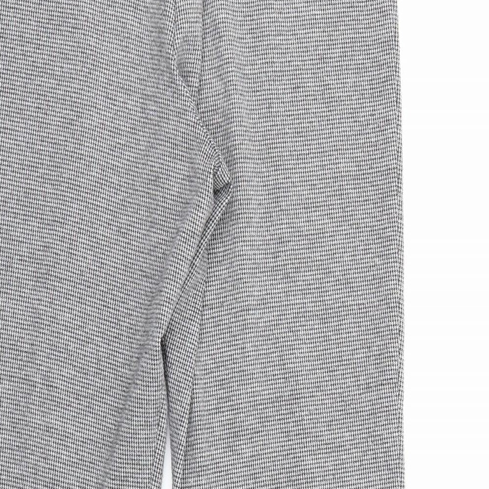 Classic Womens Grey Argyle/Diamond  Bloomer Trousers Size 12 L26 in - Comfort Plus