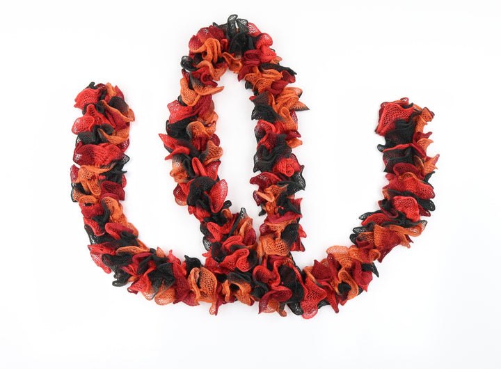 Preworn  Orange  Knit  Scarf