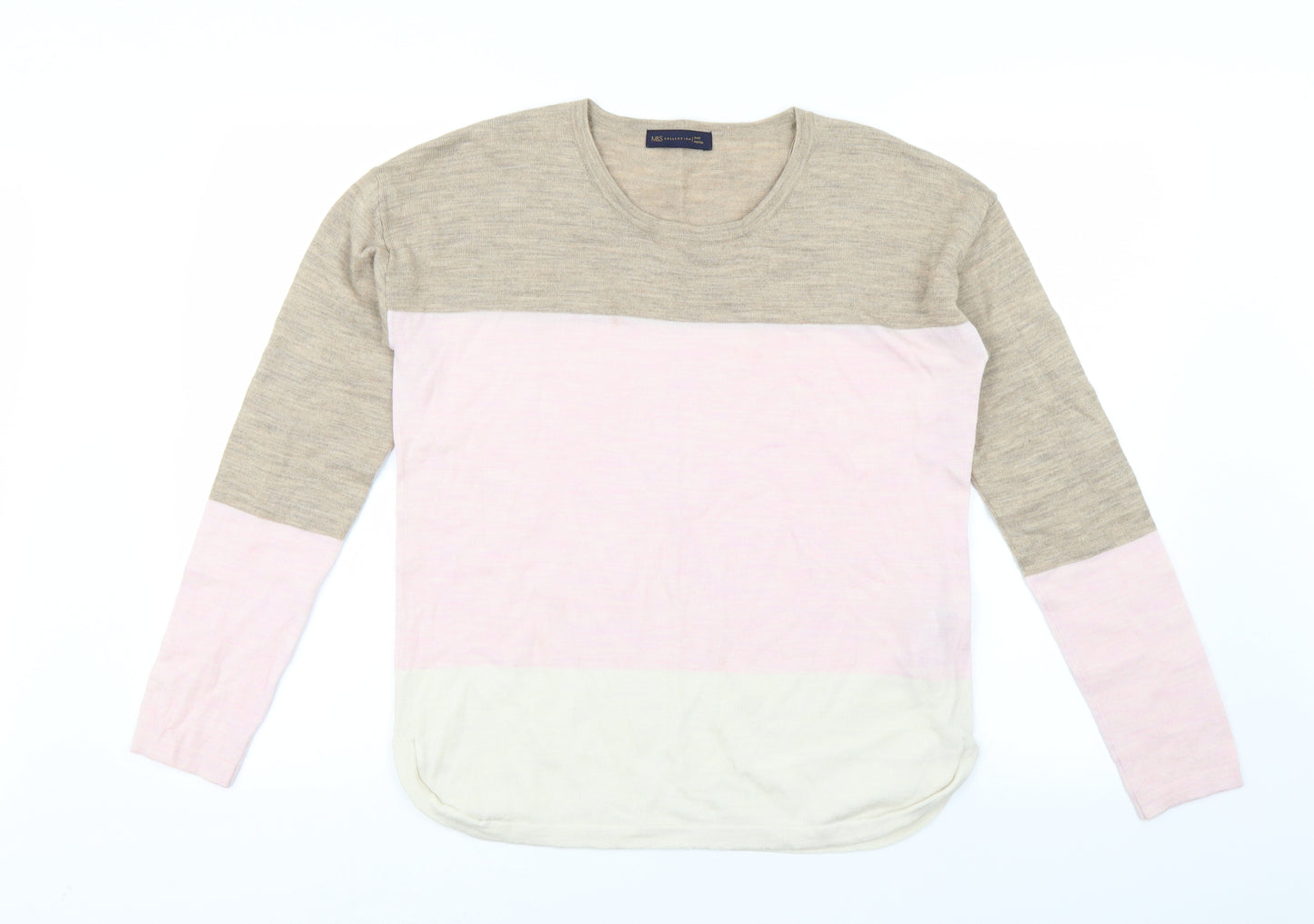 Marks and Spencers Womens Pink   Pullover Jumper Size 14