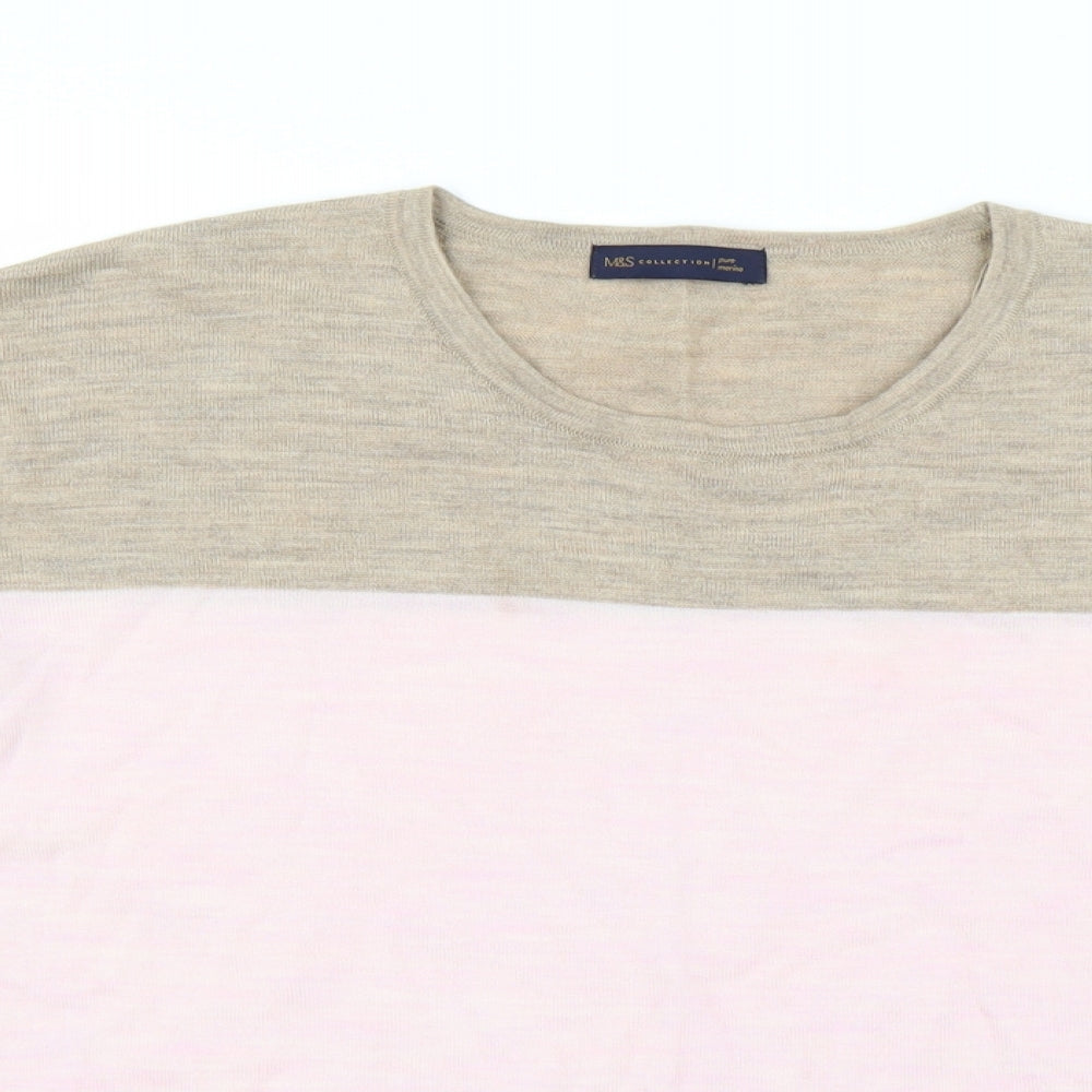Marks and Spencers Womens Pink   Pullover Jumper Size 14