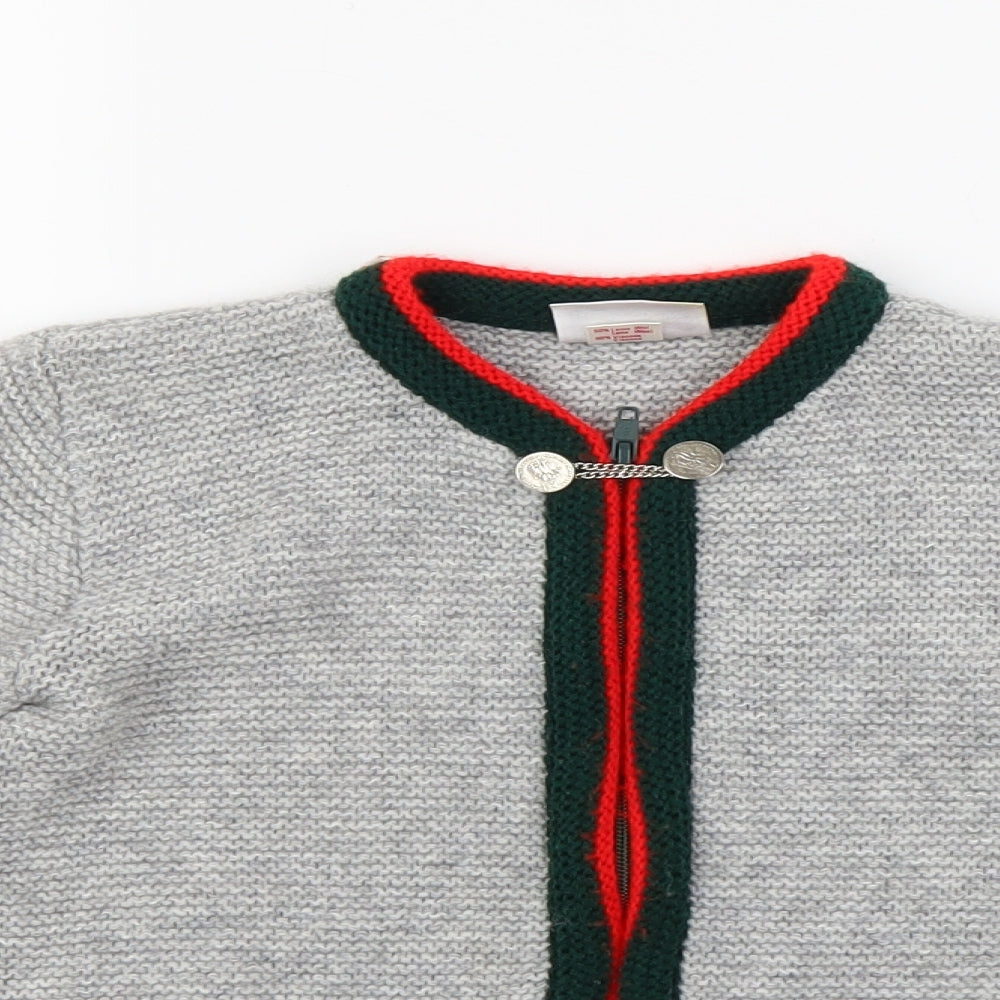isar crachten Girls Grey   Full Zip Jumper Size 3 Years