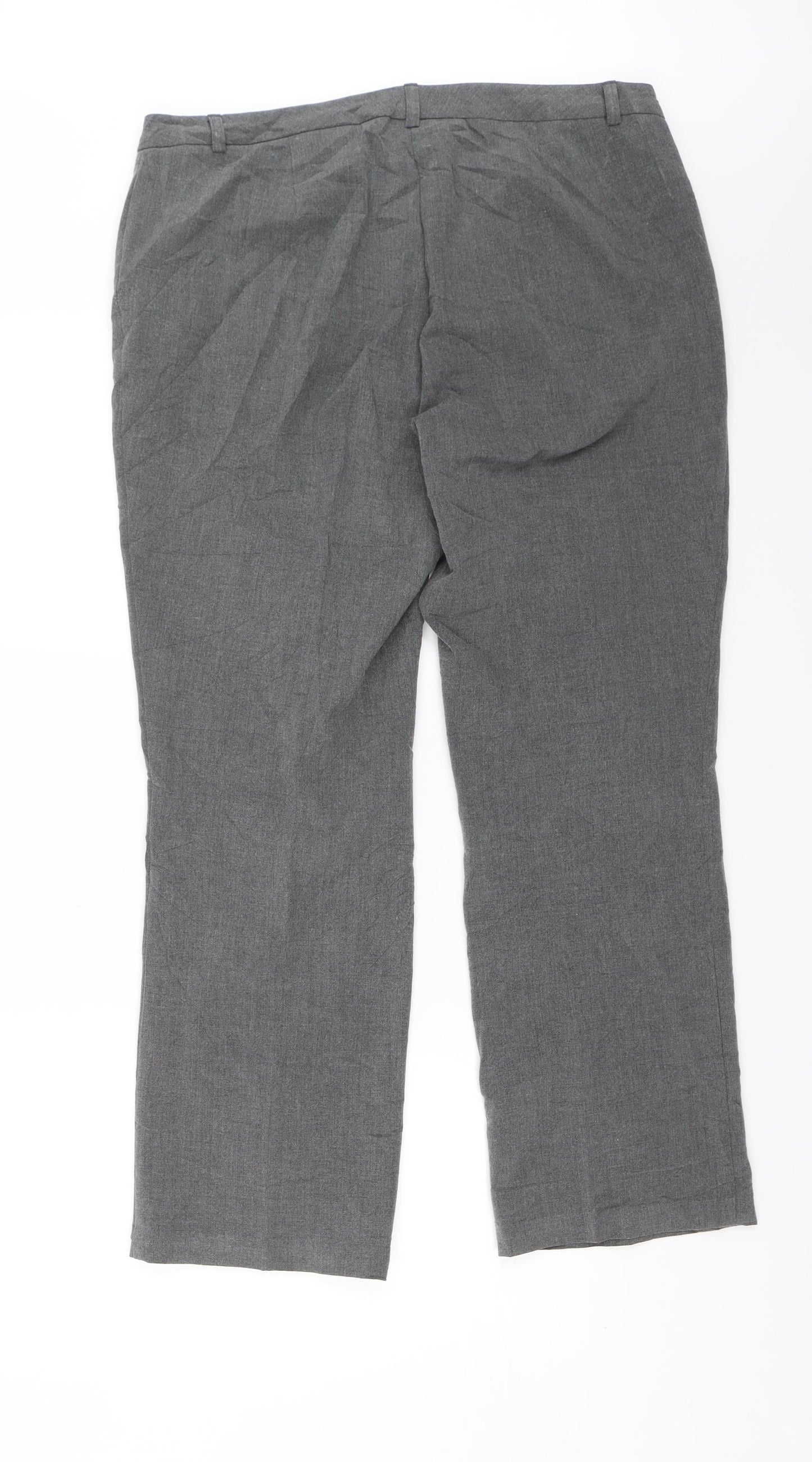M&S Womens Grey   Dress Pants Trousers Size 14 L26 in