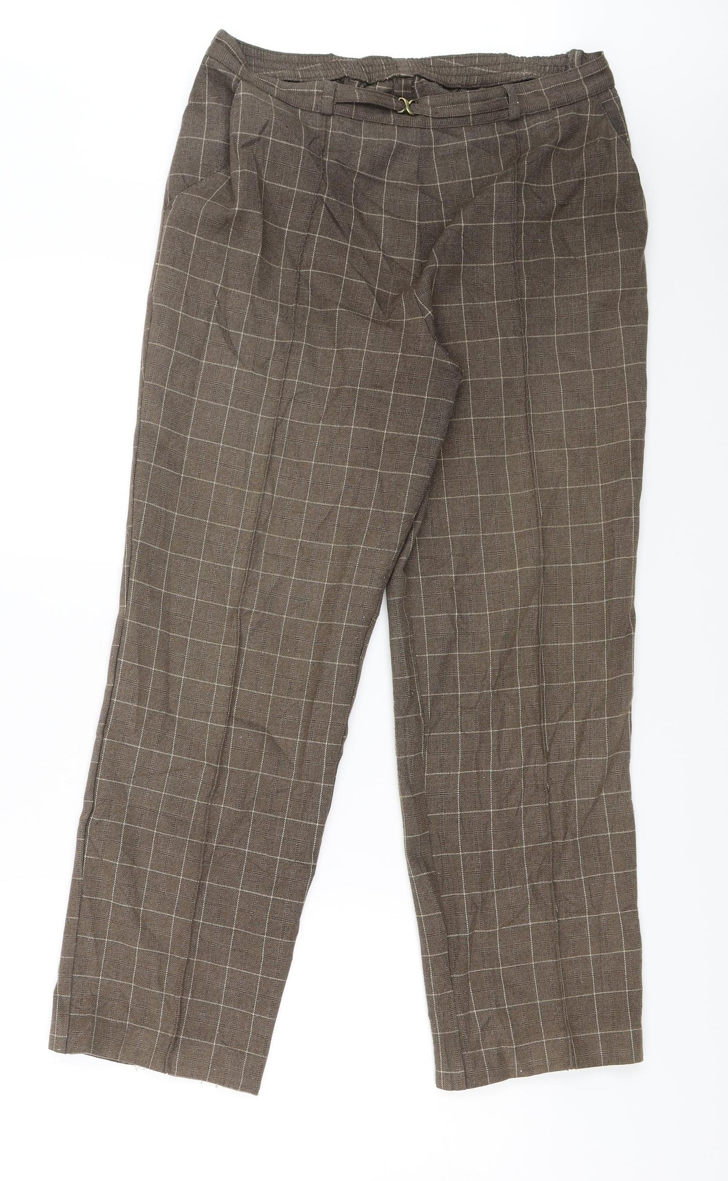 Marks and Spencer Womens Brown   Capri Trousers Size 12 L25 in