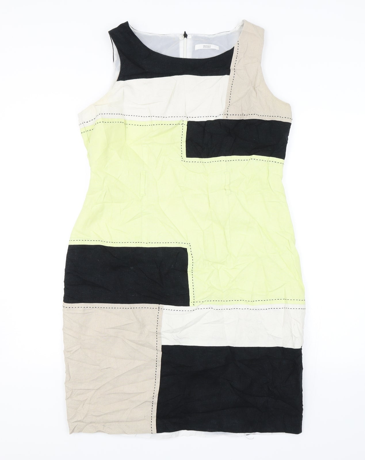 Marks and Spencer Womens Yellow   Shift  Size 16