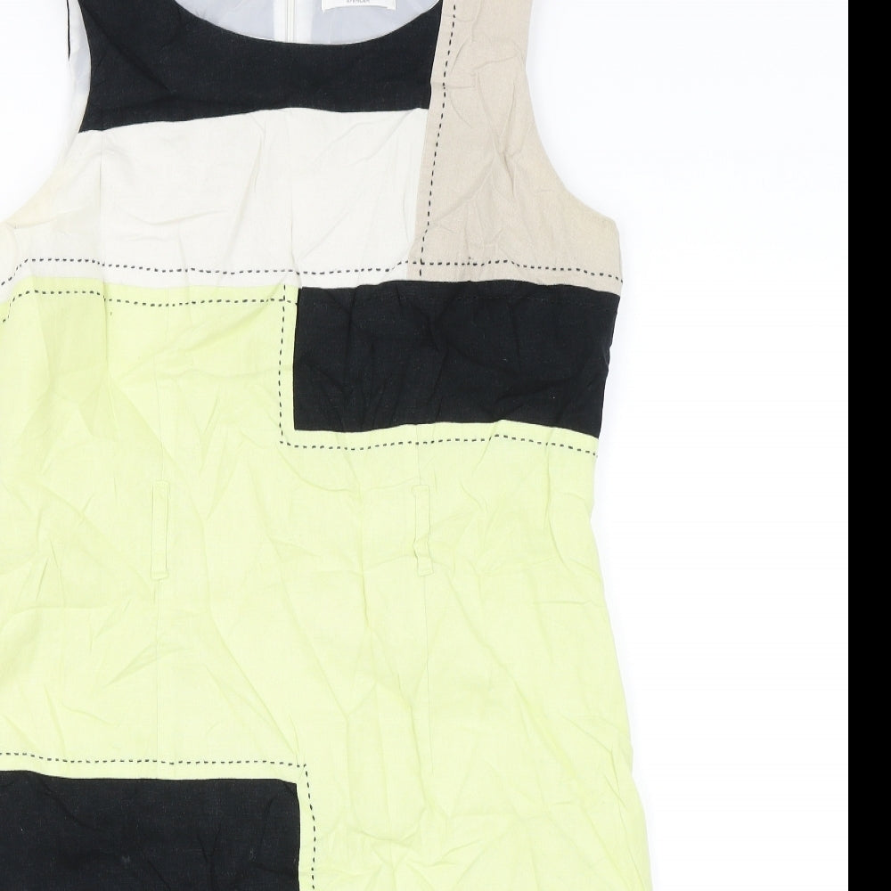 Marks and Spencer Womens Yellow   Shift  Size 16