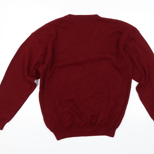 Oliver Harding Mens Red Striped  Pullover Jumper Size M